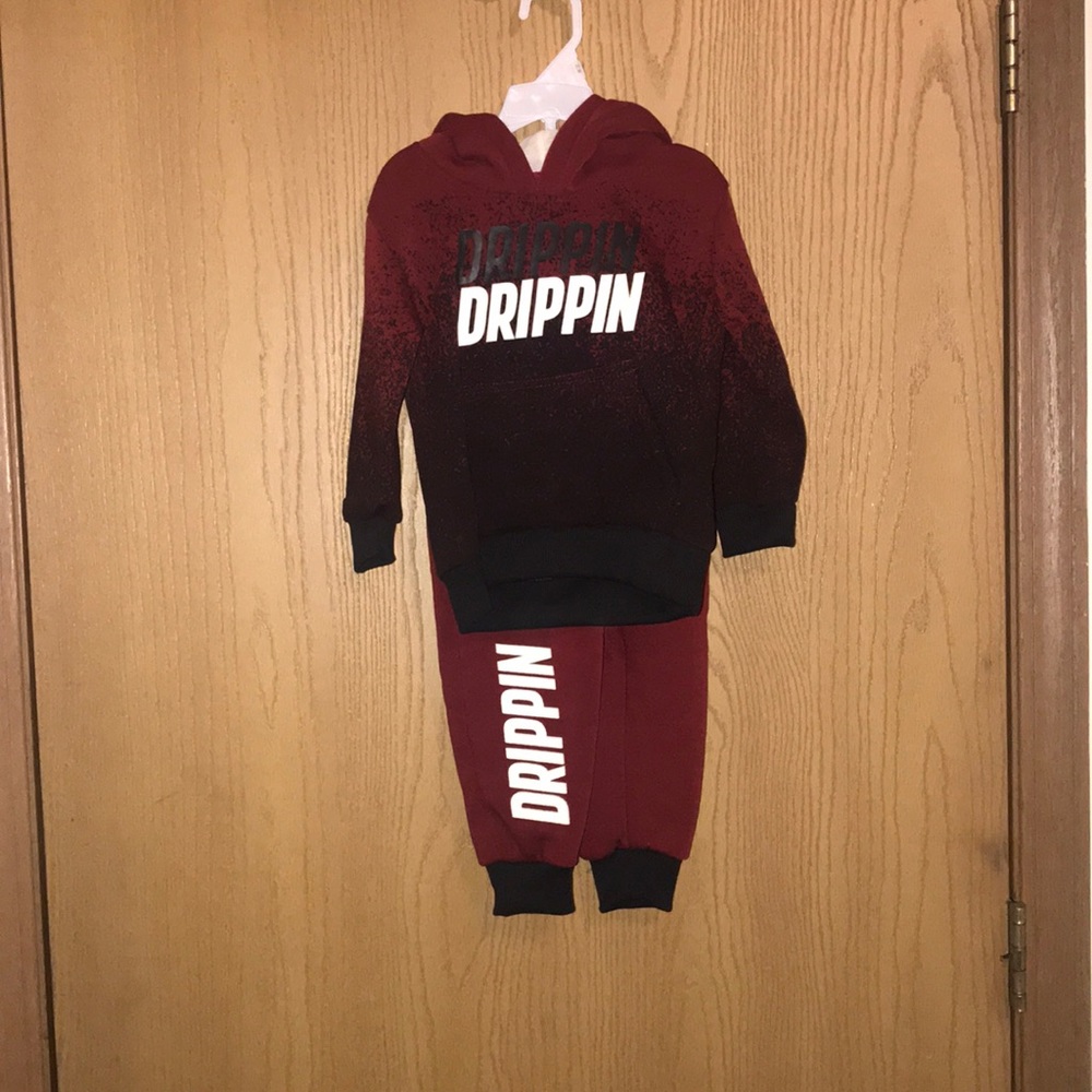 24 m Boys red and black jumpsuit